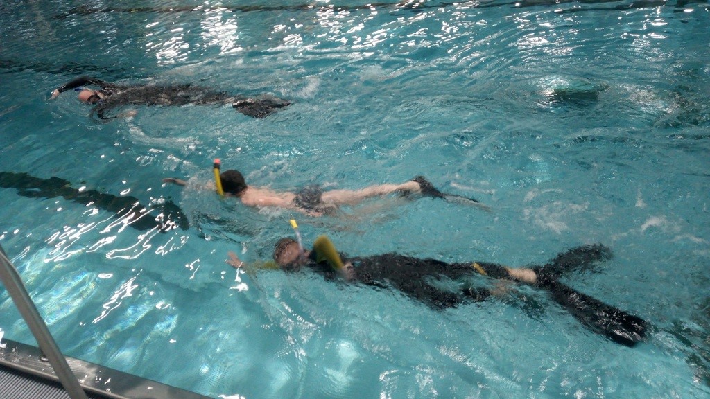 Bild von Personen beim Schnorcheltraining